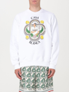 Casablanca Le Joueur Beaded Cotton Sweatshirt In White