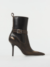 Dsquared2 Ankle Boots In Used And Distressed Split Leather In Brown