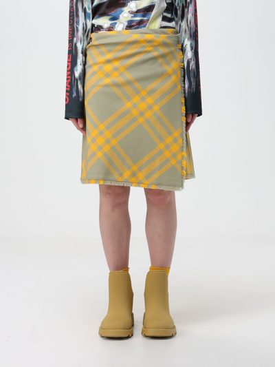 Burberry 半身裙  女士 颜色 黄色 In Yellow