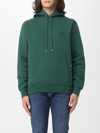 Maison Kitsuné Sweatshirt In Cotton With Embroidery In Green