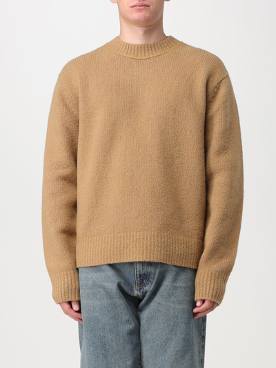 Acne Studios Crew-neck Sweater In Wool And Cotton In Beige