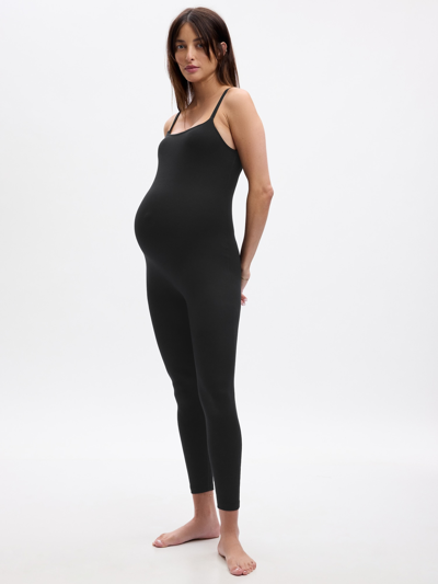 Gap Maternity Rib Jumpsuit In Black