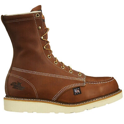 Pre-owned Thorogood Mens Boots 8 Inch Toe Safety Toe Lace-up Ankle Wedge Leather