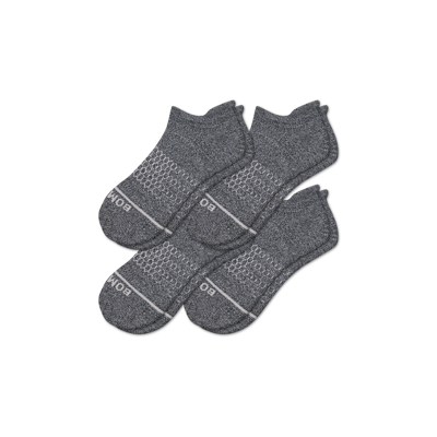Bombas Merino Wool Blend Ankle Sock 4-pack In Charcoal