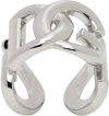 Dolce & Gabbana Silver-tone Chunky Logo Ring In Brass Man In 87655 Silver/palladi