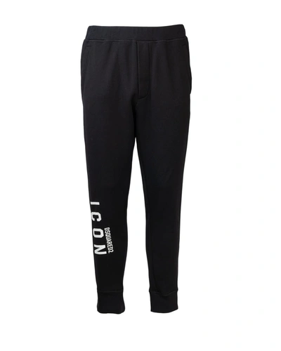 Dsquared2 Cotton Sweatpants In Nero