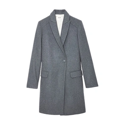 Zadig & Voltaire Marco Coat In Gris_chine