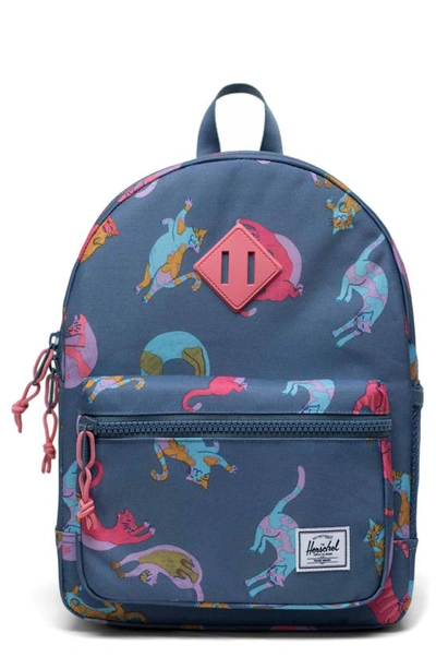 Herschel Supply Co Kids' Heritage Recycled Polyester Backpack In Lazy Cats