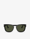 Persol Womens Black Po3333s Elio Square-frame Acetate Sunglasses In Black