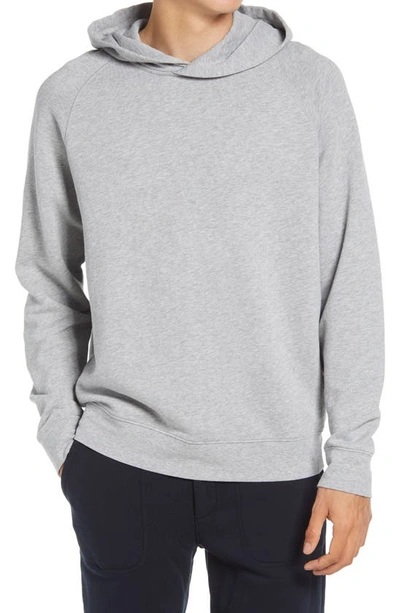 Vince Men's Suede Jersey Popover Hoodie In Arctic