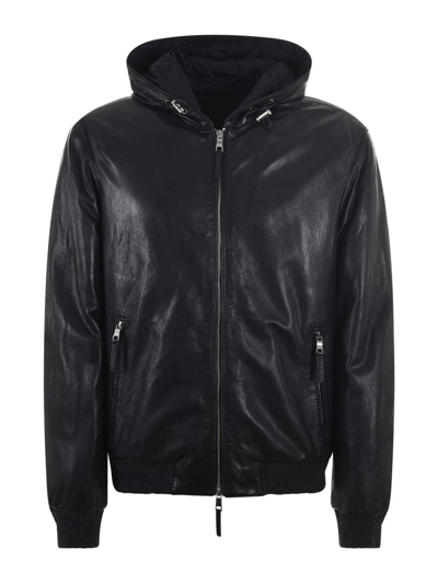 The Jack Leathers Jacket In Black