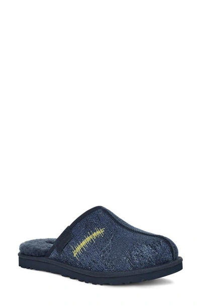 Ugg X The Elder Statesmen Genuine Shearling Lined Slide Slipper In Blue
