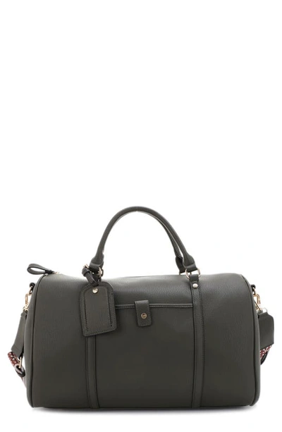 Mali + Lili Jamie Vegan Leather Double Strap Duffle Bag In Olive