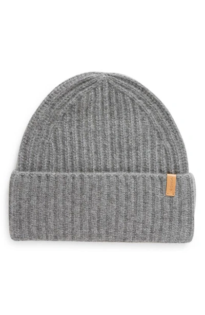 Vince Boiled Cashmere Chunky Knit Beanie In Heather Grey