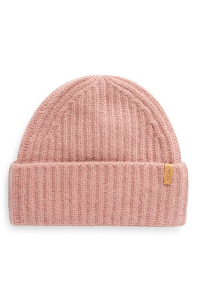 Vince Knit Cashmere Hat In Mauve