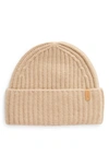 Vince Knit Cashmere Hat In Tan