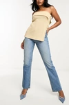 Asos Design Slim Straight Jeans In Mid Blue In Mid Blue