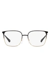 Michael Kors Portland 54mm Square Optical Glasses In Black Gold