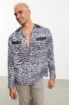 ASOS DESIGN RELAXED FIT ANIMAL PRINT BUTTON-UP SHIRT