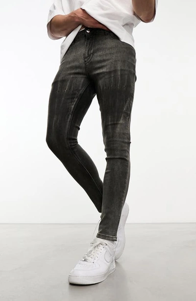 Asos Design Spray-on Skinny Jeans In Black