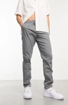 Asos Design Pull On Pants In Gray In Charcoal