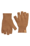 Vince Boiled Cashmere Fingerless Gloves In Brown