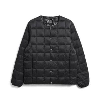 Taion Gilet Crew Neck Down Black