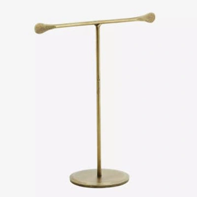 Madam Stoltz 19cm Hand Forged Iron Jewellery Stand In Gold