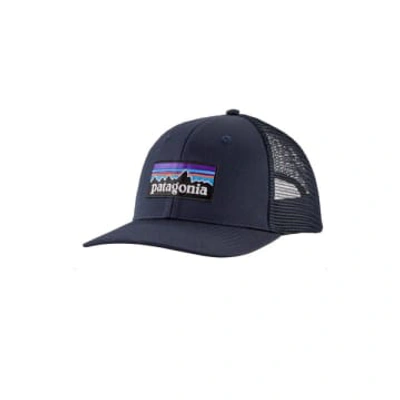 Patagonia P-6 Logo Trucker Hat Navy Blue