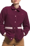 The North Face Cragmont Fleece Shacket In Boysenberry/ Pink Moss