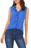 Vince Camuto Ruffled Blouse In Blue Jay