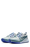 Nike React Pegasus Trail 4 Running Shoe In Light Silver/ Teal/ Blue