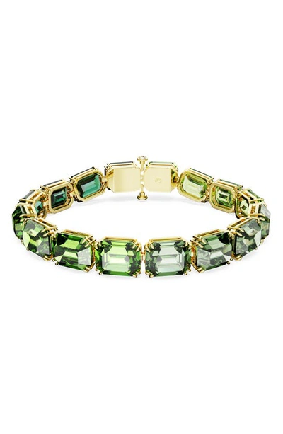 Swarovski Millenia Octagon Cut Crystal Bracelet In Green