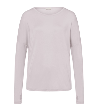 Hanro Yoga Long-sleeved T-shirt In Grey
