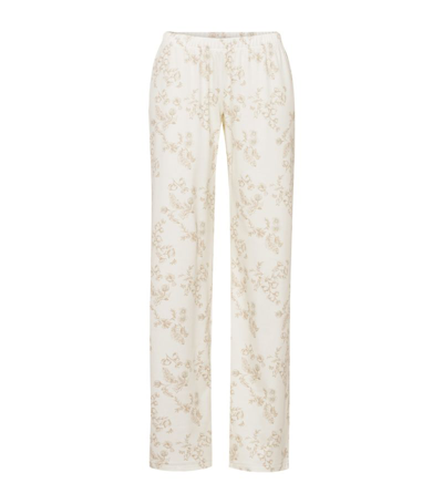 Hanro Cotton Loungy Nights Trousers In Tender Botanicals