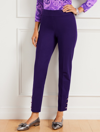 Talbots Petite -  Chatham Ankle Pants - Hem Button - Dark Aubergine - 16 In Dark Aubergine