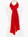 TALBOTS CABLE KNIT SCARF - RED - 001 TALBOTS