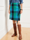 Talbots Plus Size - Fringe Wrap Skirt - Frost Plaid - Mistletoe Green - 16  In Mistletoe Green