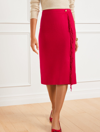 Talbots Petite - Fringe Wrap Skirt - Red - 6  In Red