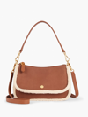 TALBOTS SUEDE FLAP CROSSBODY BAG - COGNAC - 001 TALBOTS