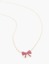 TALBOTS MIGNONNE GAVIGAN FOR TALBOTS PINK BOW NECKLACE - FUCHSIA PINK/GOLD - 001