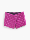 Talbots Printed Puffer Collar Scarf - Radiant Violet - 001  In Radiant Violet