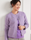 Talbots Bicolor Herringbone Jacket - Lilac Melange - 22  In Lilac Melange