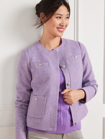 Talbots Bicolor Herringbone Jacket - Lilac Melange - 22