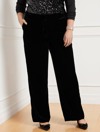 TALBOTS EFFORTLESS VELVET WIDE LEG PANTS - BLACK - 8 TALBOTS