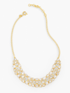 TALBOTS ICE CRYSTAL STATEMENT NECKLACE - CLEAR/GOLD - 001 TALBOTS