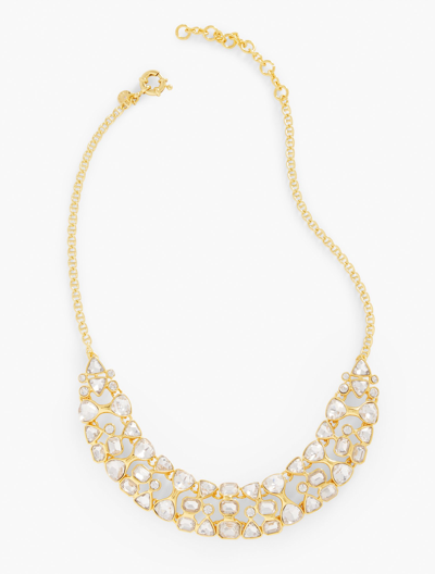 Talbots Ice Crystal Statement Necklace - Clear/gold - 001  In Crystal Clear,gold