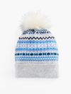 TALBOTS GEO FAIR ISLE BEANIE - GREY SKY HEATHER - 001 TALBOTS