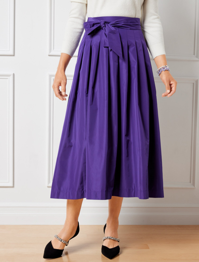 Talbots Petite - Taffeta Fit & Flare Skirt - Purple Majesty - 12