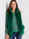 Talbots Faux Fur Vest - Highland Green - 2x